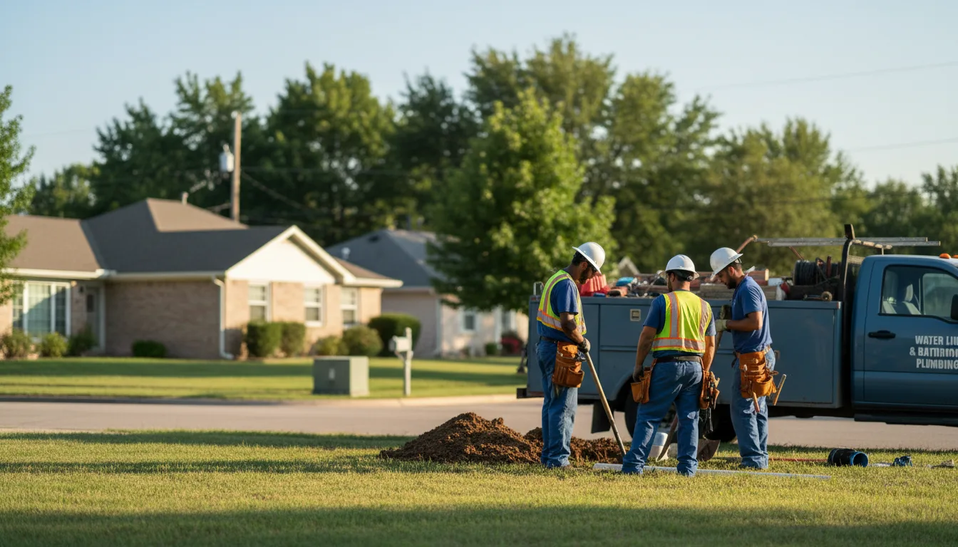 Residential water line and bathroom plumbing service in Talmo, GA